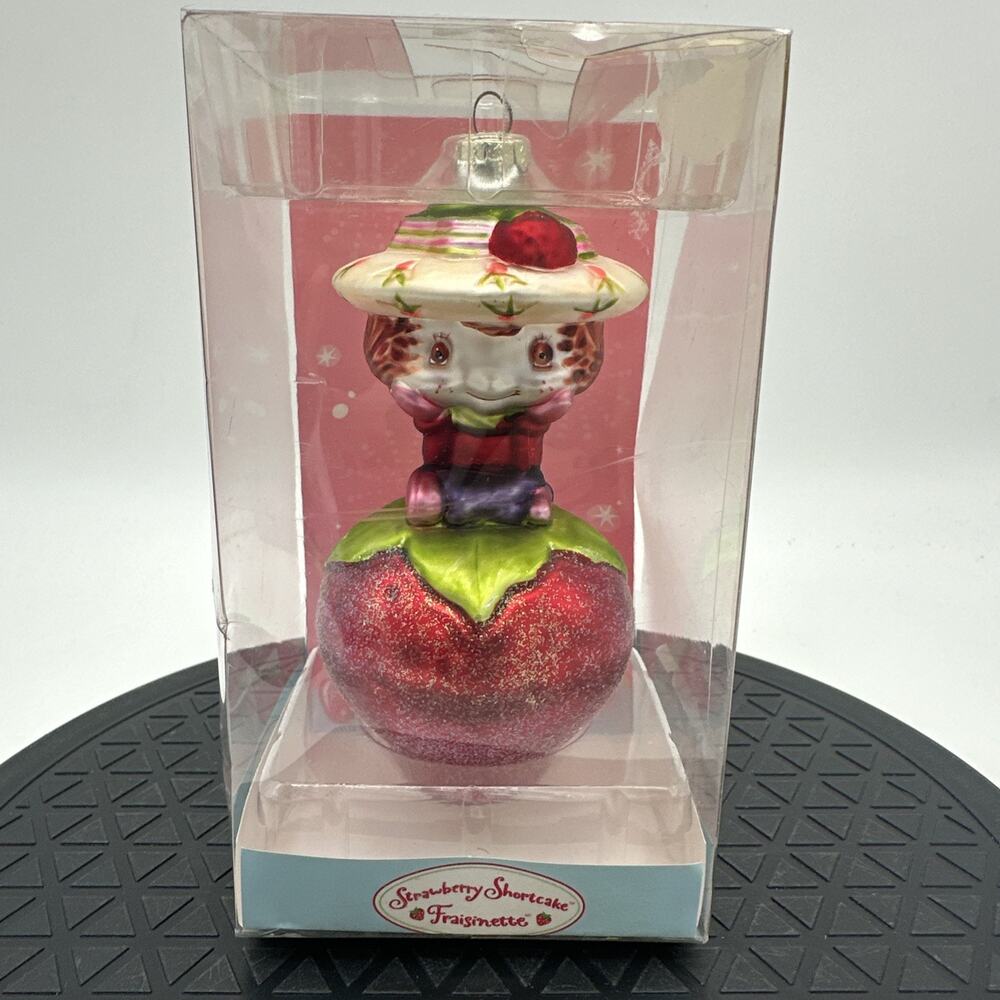Vintage 2005 Strawberry Shortcake Fraisinette Glass Ornament Collectible